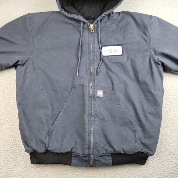 BERNE Canvas Jacket Men's 2XL Regular Quilt Lined Workwear Barn Hooded Azteca - Picture 3 of 15